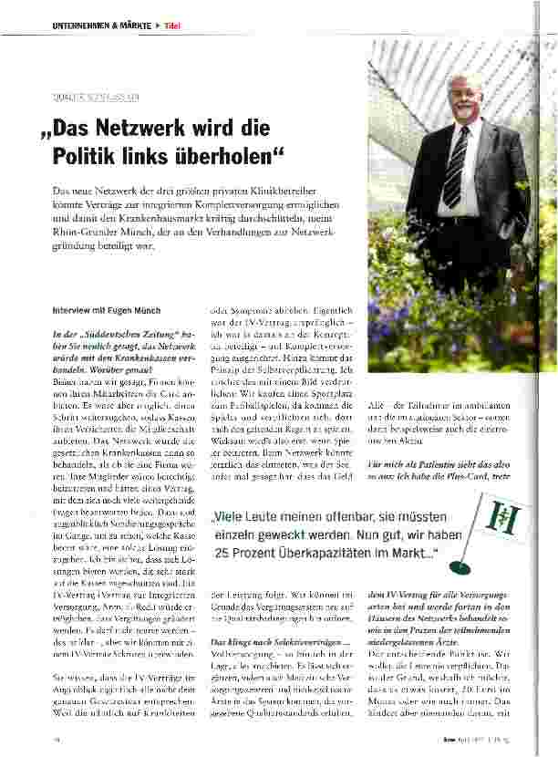 Vorschauseite 1: Das Netzwerk wird die Politik links überholen