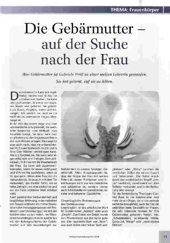 Vorschauseite 1: Die Gebärmutter auf der Suche nach der Frau