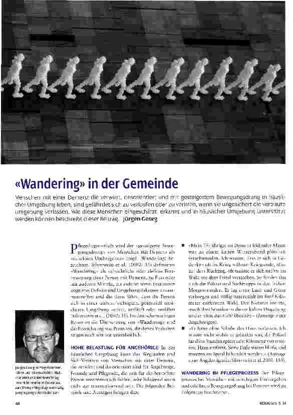 Vorschauseite 1: «Wandering» in der Gemeinde