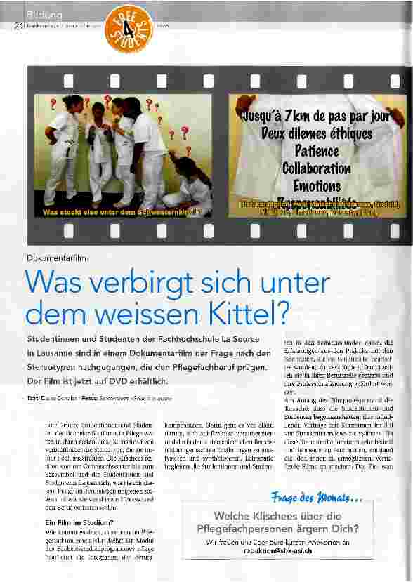Vorschauseite 1: Was verbirgt sich unter dem weissen Kittel?