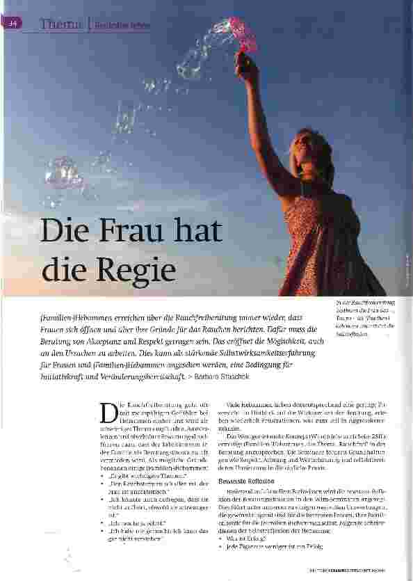 Vorschauseite 1: Die Frau hat die Regie