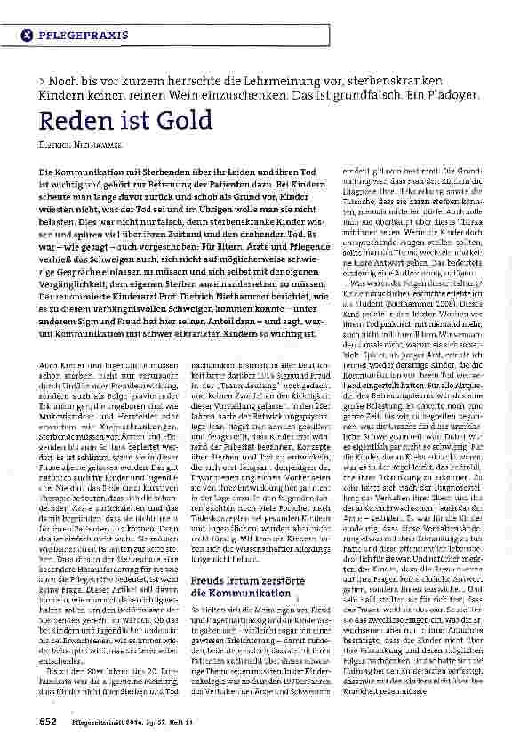 Vorschauseite 1: Reden ist Gold