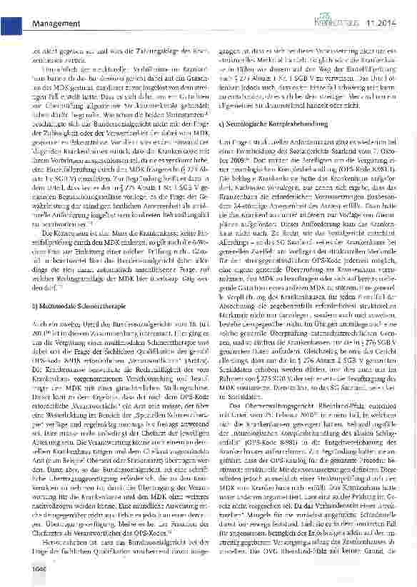 Vorschauseite 3: Komplexbehandlungen und Strukturprüfungen durch die Krankenkassen und den AADK