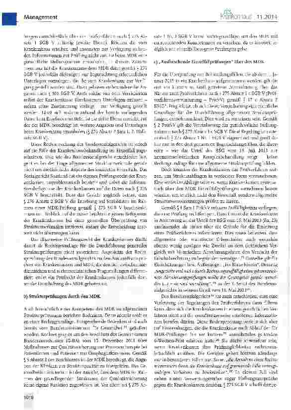 Vorschauseite 5: Komplexbehandlungen und Strukturprüfungen durch die Krankenkassen und den AADK