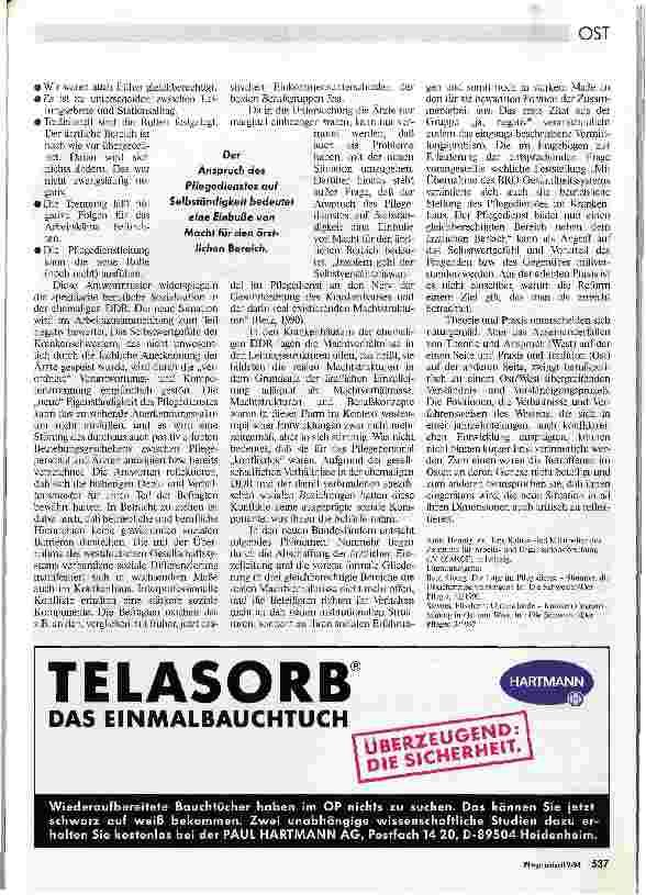 Vorschauseite 3: Gleichberechtigung durch Statusveränderung? Umwälzungsprozeß in der Krankenhausorganisation der neuen Bundesländer