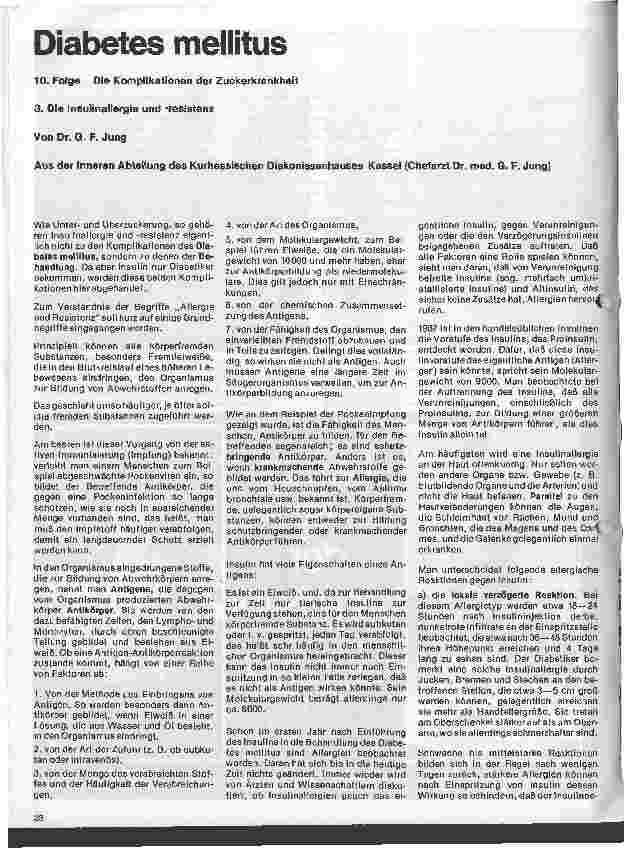 Vorschauseite 1: Diabetes mellitus 10. Folge: Die Komplikationen der Zuckerkrankheit