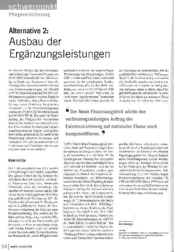 Vorschauseite 6: Die Finanzierung der LangzeitpflegeDas KVG als Mogelpackung