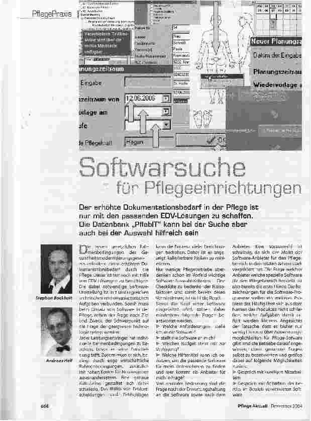 Vorschauseite 1: Softwaresuche für Pflegeeinrichtungen