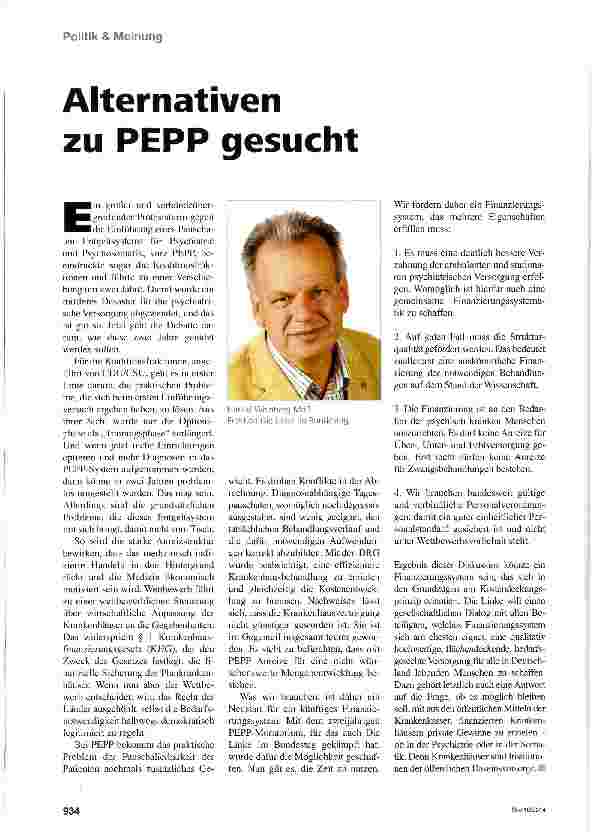 Vorschauseite 1: Alternativen zu PEPP gesucht