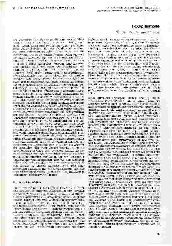 Vorschauseite 1: Toxoplasmose
