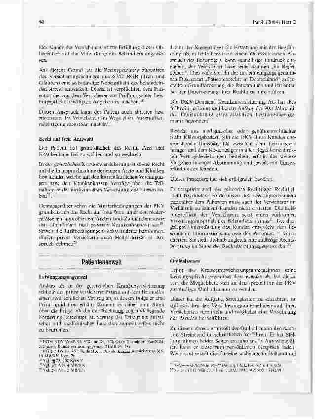 Vorschauseite 5: Patientenrechte aus Sicht der DKV Deutscher Krankenversicherung AG