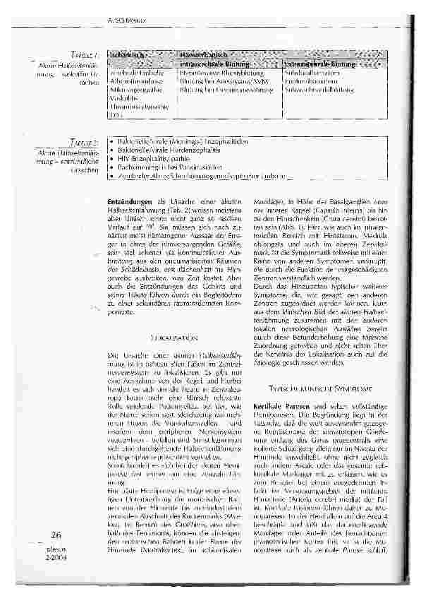 Vorschauseite 2: LEITSYMPTOM AKUTE HALBSEITENLÄHMUNG