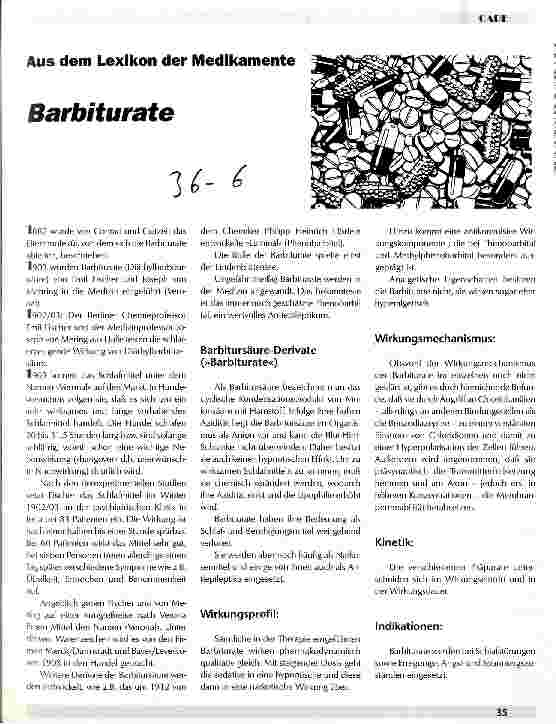 Vorschauseite 1: Barbiturate Aus dem Lexikon der Medikamente