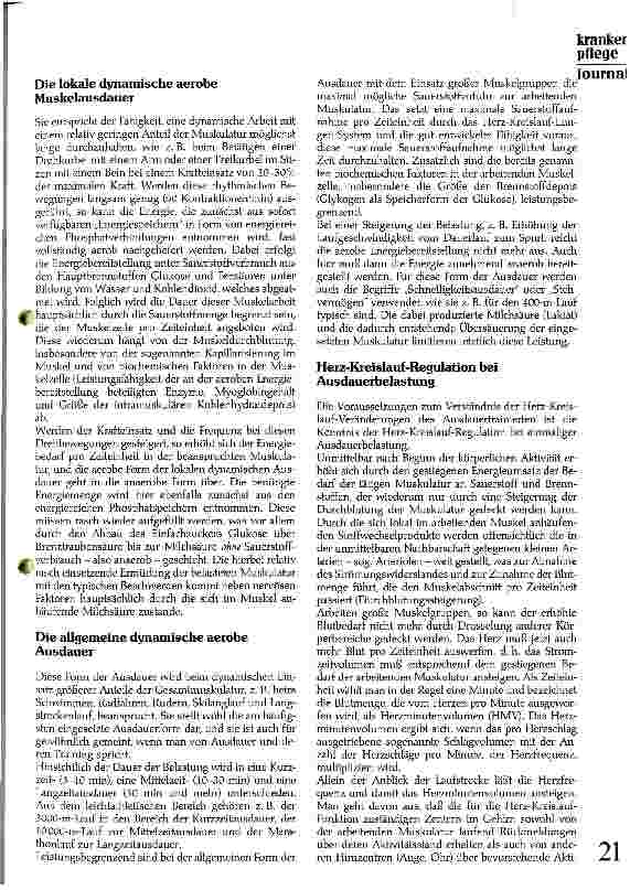 Vorschauseite 2: Physiologische Aspekte des Ausdauertrainings