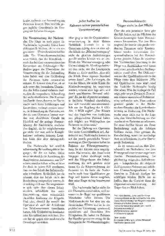 Vorschauseite 3: Nachtdienst: Der fachliche Standard ist einzuhalten