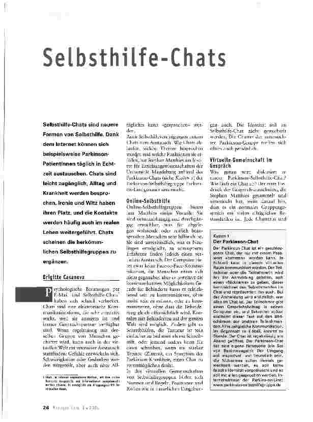 Vorschauseite 1: Selbsthilfe-Chats