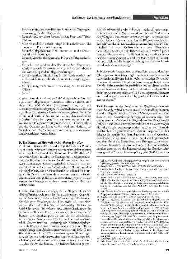 Vorschauseite 3: Zur Errichtung von Pflegekammern - Der Wahnsinn der Pflegekammergegner hat Methode
