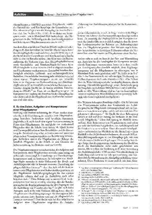 Vorschauseite 4: Zur Errichtung von Pflegekammern - Der Wahnsinn der Pflegekammergegner hat Methode