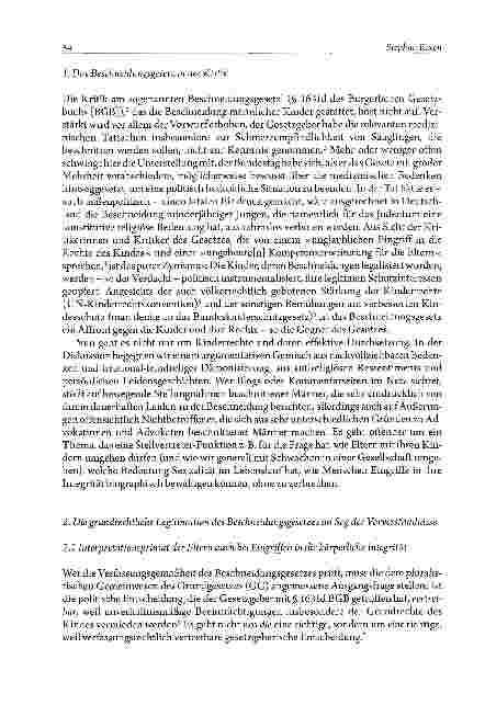 Vorschauseite 2: Das Beschneidungsgesetz in der Kritik: verfassungsrechtliche Legitimation, Anwendungsprobleme; Reformbedarf