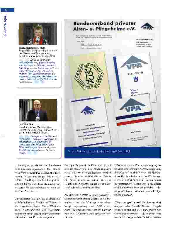 Vorschauseite 5: 50 Jahre bpa - 50 Jahre private Altenpflege Aus der Rede von bpa-Präsident Bernd Meurer
