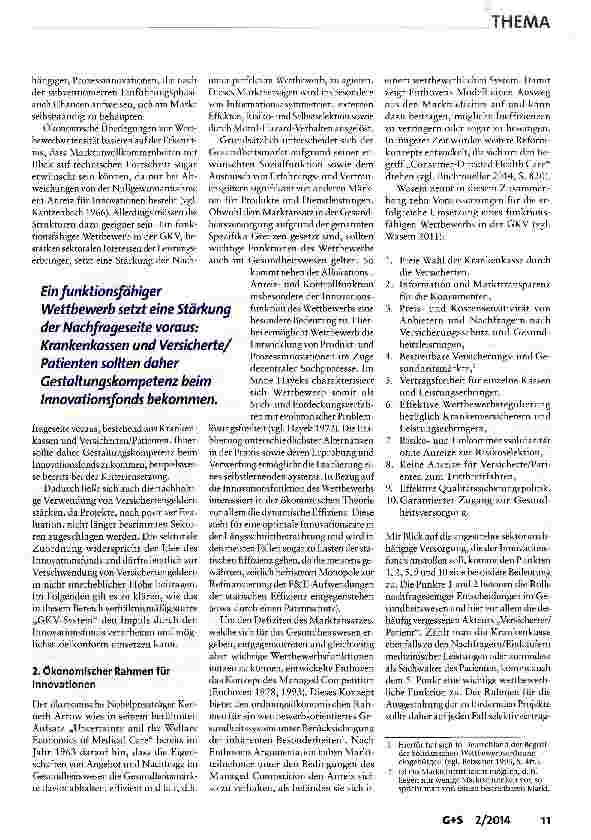 Vorschauseite 2: Wie wird der Innovationsfonds innovativ?