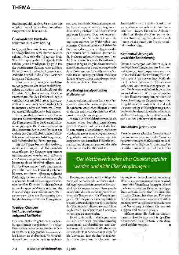 Vorschauseite 3: Budgetsteuerung, Bürokratismus, Rationierung