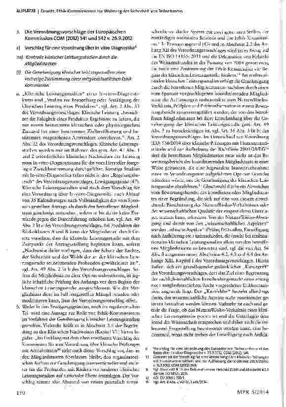 Vorschauseite 2: Ethik-Kommissionen zur Wahrung der Sicherheit von Teilnehmern an klinischen Prüfungen von Medizin-produkten und Leistungsbewertungsprüfungen von In-vitro-Diagnostika -Teil 2
