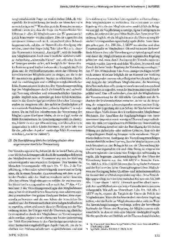 Vorschauseite 3: Ethik-Kommissionen zur Wahrung der Sicherheit von Teilnehmern an klinischen Prüfungen von Medizin-produkten und Leistungsbewertungsprüfungen von In-vitro-Diagnostika -Teil 2