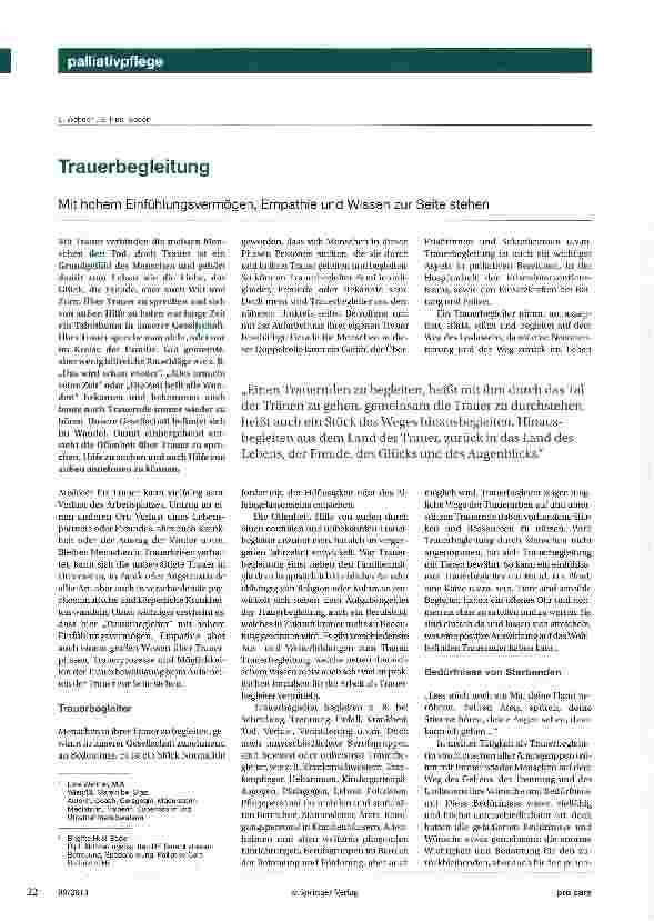 Vorschauseite 1: Trauerbegleitung