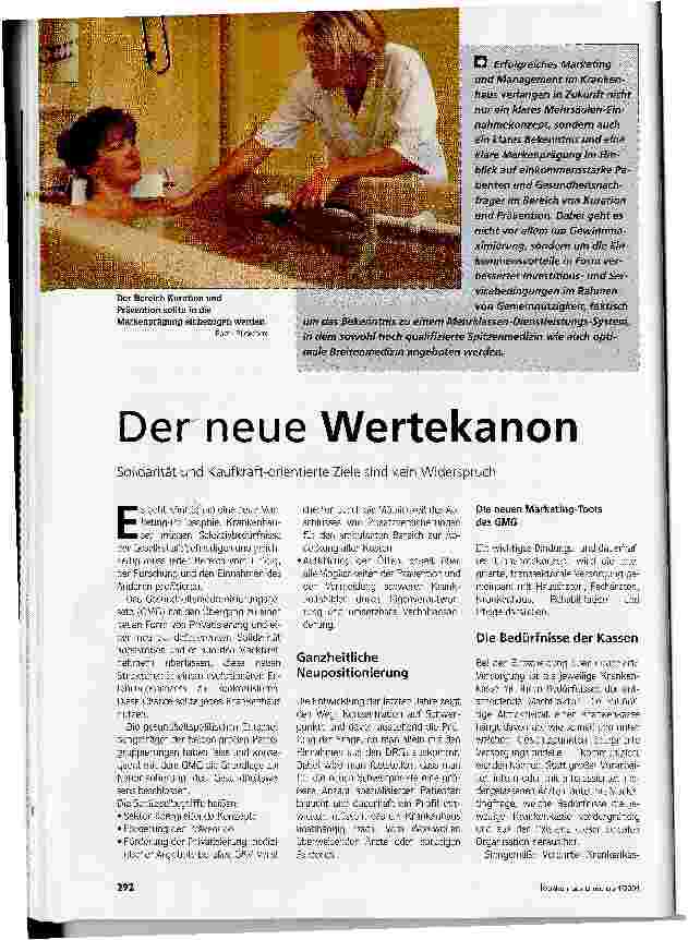 Vorschauseite 1: Der neue WertekanonSolidarität und Kaufkraft-orientierte Ziele sind kein Widerspruch