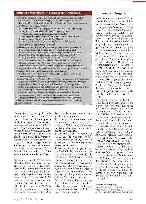 Vorschauseite 4: Betreuung im MinutentaktTipps zum Umgang mit Dementen