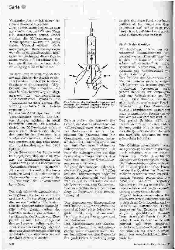 Vorschauseite 2: Subkutane und intramuskuläre Injektionen in Theorie und Praxis 3.Folge: Hygienische Aspekte