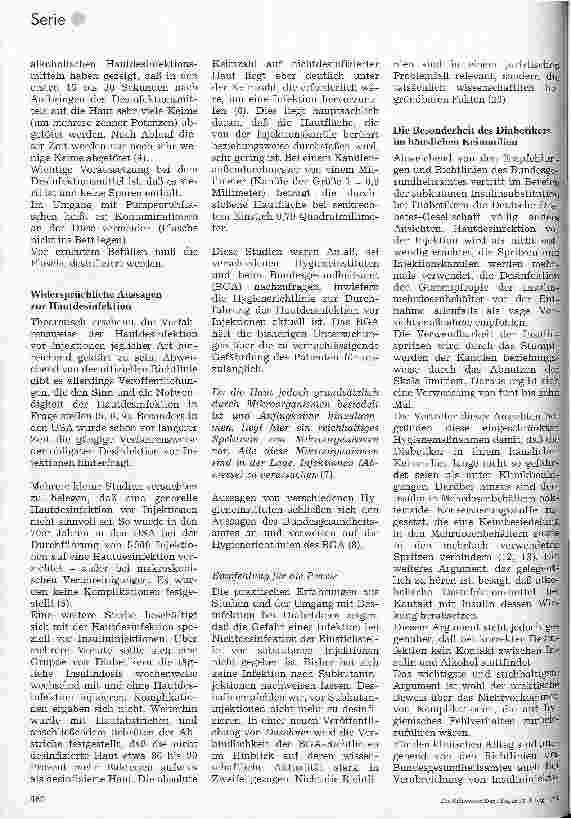 Vorschauseite 4: Subkutane und intramuskuläre Injektionen in Theorie und Praxis 3.Folge: Hygienische Aspekte