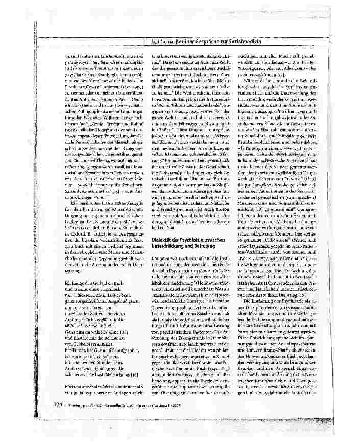 Vorschauseite 4: Zur Kulturgeschichte der Psychiatrie