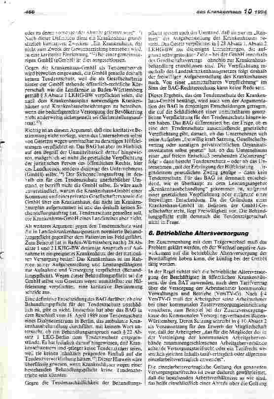 Vorschauseite 6: Arbeitsrechtliche Probleme bei der Privatisierung öffentlicher Krankenhäuser