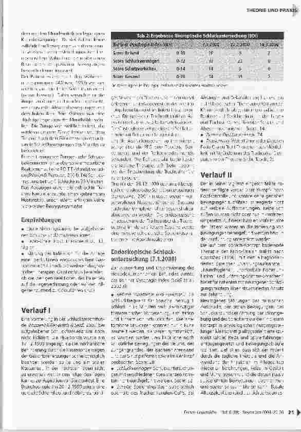 Vorschauseite 2: Therapieund Trachealkanülenmanagement bei neurogenen Dysphagien (Phase A und B): eine Fallbeschreibung
