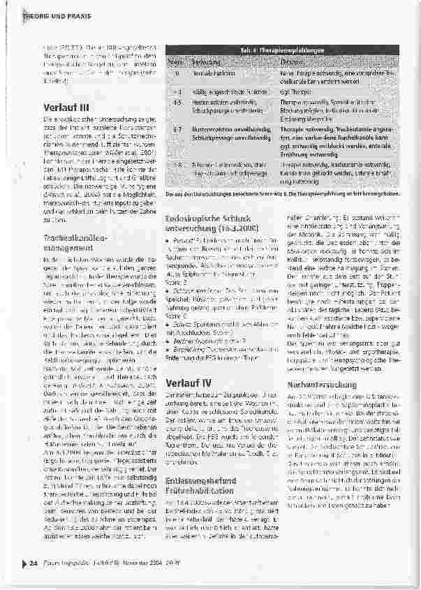 Vorschauseite 5: Therapieund Trachealkanülenmanagement bei neurogenen Dysphagien (Phase A und B): eine Fallbeschreibung
