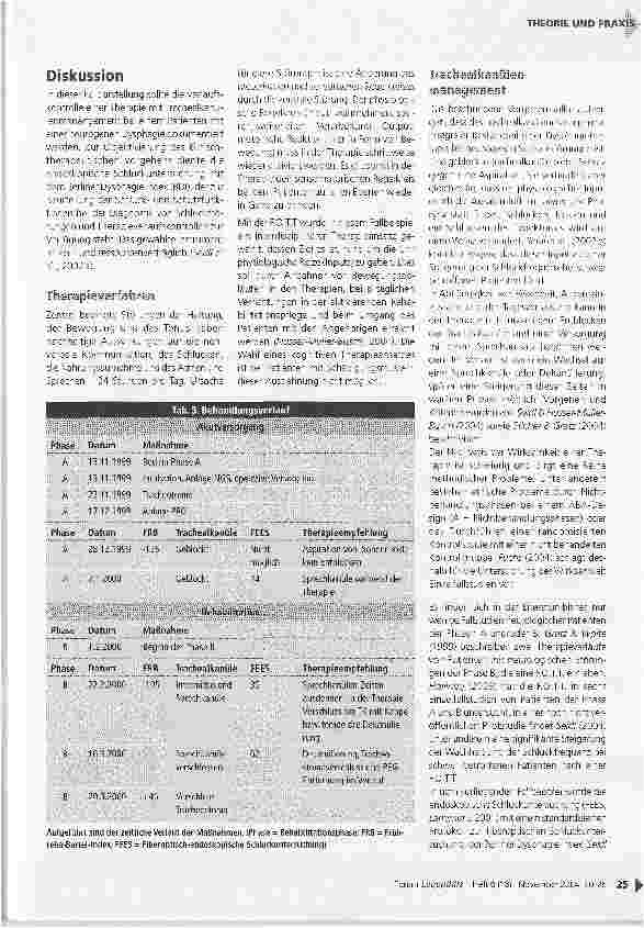 Vorschauseite 6: Therapieund Trachealkanülenmanagement bei neurogenen Dysphagien (Phase A und B): eine Fallbeschreibung