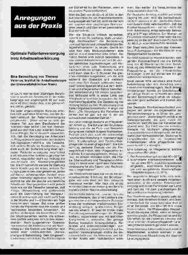 Vorschauseite 1: Optimale Patientenversorgung trotz Arbeitszeitverkürzung