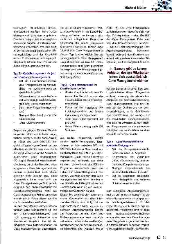 Vorschauseite 4: Case Management Programme der sozialen Krankenversicherung in Österreich
