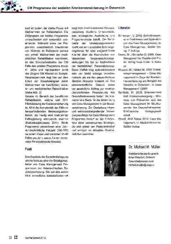 Vorschauseite 5: Case Management Programme der sozialen Krankenversicherung in Österreich