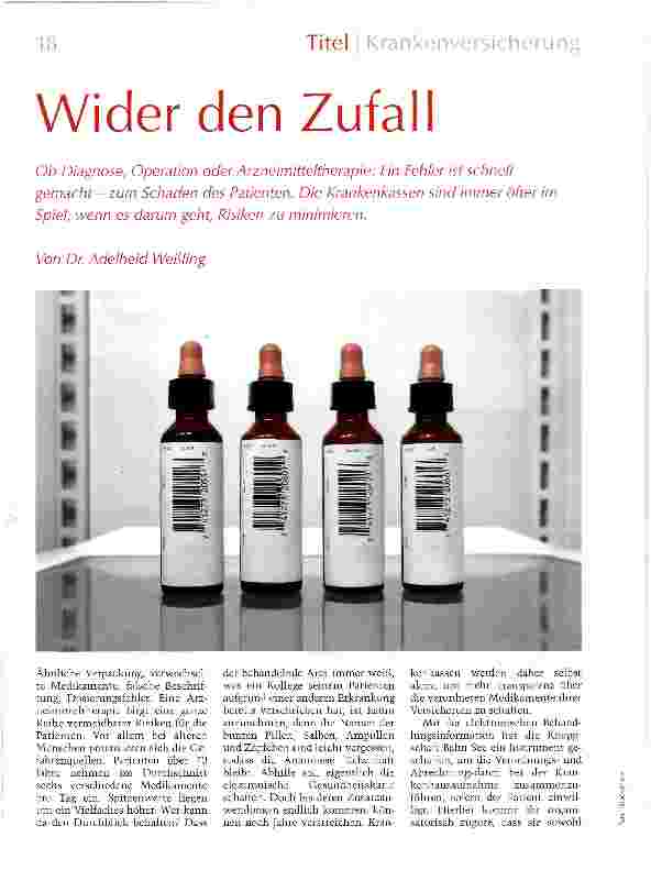 Vorschauseite 1: Wider den Zufall