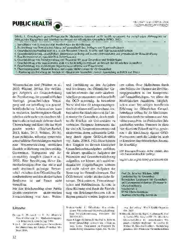 Vorschauseite 2: Brauchen wir ÖGD-Professuren?