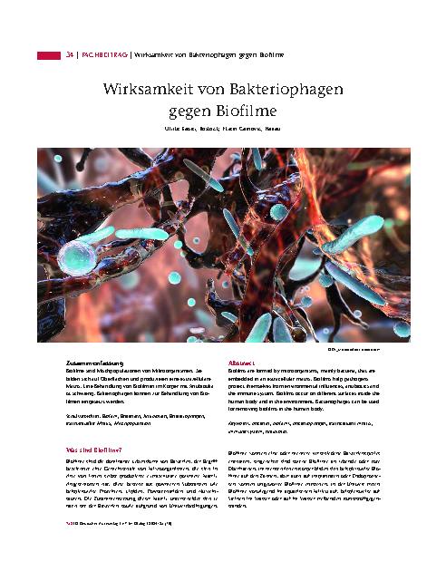 Vorschauseite 1: Wirksamkeit von Bakteriophagen gegen Biofilme