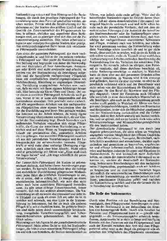 Vorschauseite 3: Zur Psychologie des Stationsklimas