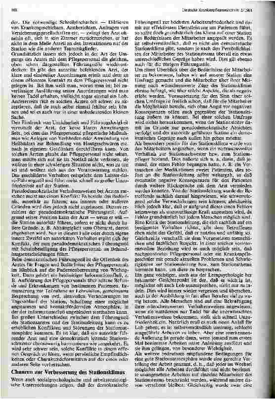 Vorschauseite 4: Zur Psychologie des Stationsklimas