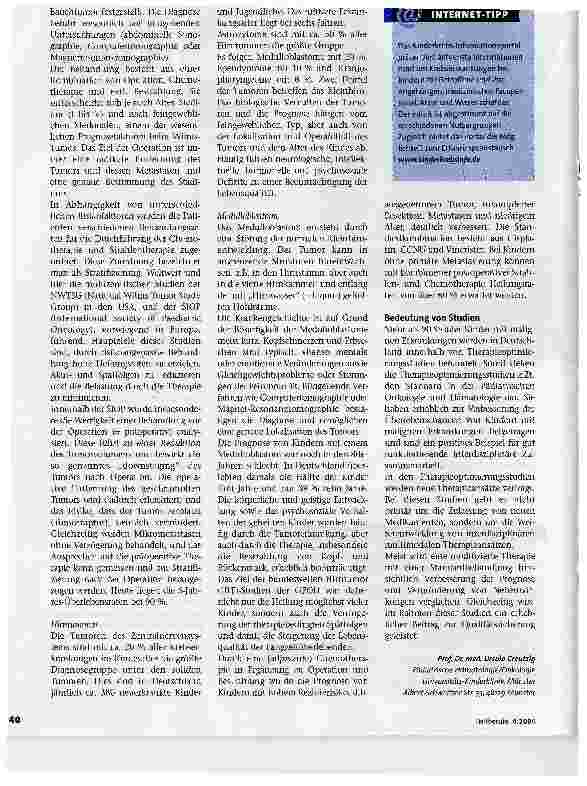 Vorschauseite 3: Bessere Chancen auf HeilungErfolge in der Behandlung von Kindern mit Krebs