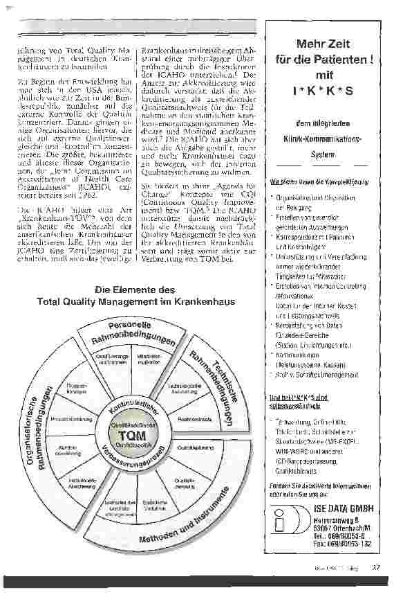 Vorschauseite 2: Umfassendes Qualitätsmanagement im Krankenhaus Zur Übertragbarkeit des TQM-Konzeptes (TotalQualityManagement)