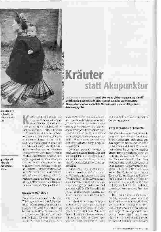 Vorschauseite 1: Kräuter statt Akupunktur
