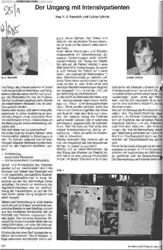 Vorschauseite 1: Der Umgang mit Intensivpatienten